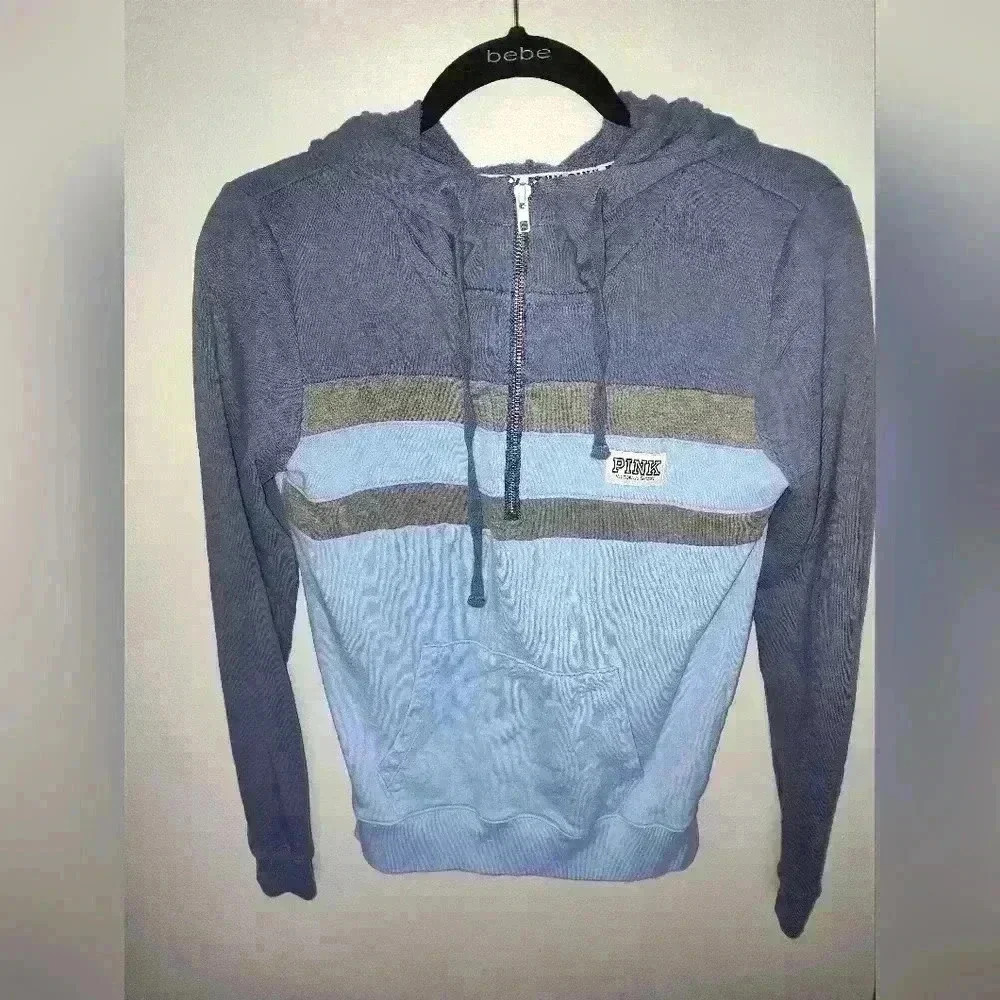 Victoria secret blue hoodie size xs (63)